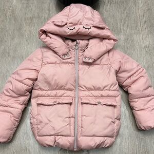 H&M puffer coat powder pink Size 8